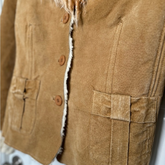 XOXO Tan Faux Fur Collar Jacket Women's XL - Picture 5 of 12